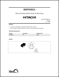 HRW0202A datasheet: Schottky Barrier rectifier for power supplies HRW0202A