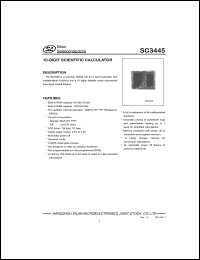 SC3445 datasheet: Scientific 10-digit LCD calculator SC3445