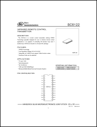 SC6122-001 datasheet: 2.0-5.5V infrared remote control transmitter SC6122-001