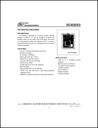 SC83053 datasheet: 4.5-5.5V keyboard encoder for IBM PC AT and all compatible machines SC83053