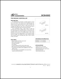 SC84502AP datasheet: 0.3-7.0V PS/2 mouse controller SC84502AP