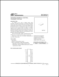 SC8521 datasheet: 5V infrared remote control transmitter RC5 SC8521