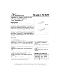 SC91415DK datasheet: 2.0-2.5V tone/pulse switchable dialer with LCD interface and dual-tone melody SC91415DK