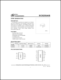 SC9200B datasheet: 2-5.5V tone/pulse switchable dialer with handfree function SC9200B