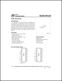 SC9270C/D datasheet: 6.0V PLL for digital tuning systems (DTS) SC9270C/D