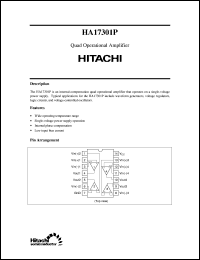 HA17301P datasheet: Quad operational amplifiers HA17301P