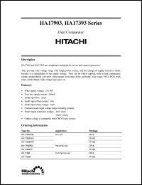 HA17393F datasheet: Dual voltage comparators HA17393F