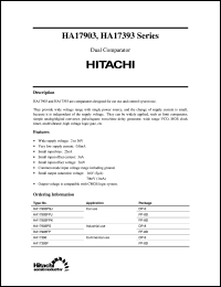 HA17903FP datasheet: Dual voltage comparators HA17903FP