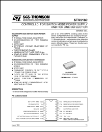STV5180 datasheet: Control IC for switch mode power supply and for line deflection STV5180