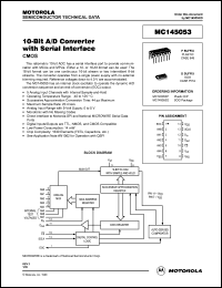 MC145053P datasheet: 10-bit A/D converter with serial interface MC145053P