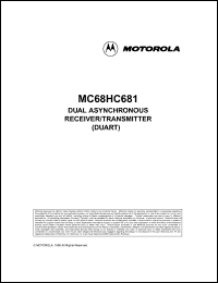 MC68HC2681P datasheet: Dual universal asynchronous receiver/transmitter (DUART), 4MHz MC68HC2681P