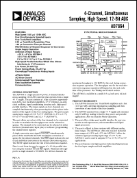 AD7864BS-1 datasheet: 4-channel, simultaneous ampling, high speed, 12-Bit ADC AD7864BS-1