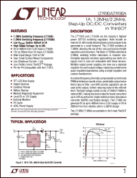 LT1930AES5 datasheet: 1A, 2.2MHz, step-up DC/DC converters, 12V at 250mA from 5V input LT1930AES5