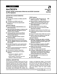 AM79C974KCW datasheet: PCnetTM-SCSI combination Ethernet and SCSI controller for PCI systems AM79C974KCW