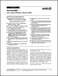 AM79C982-4JC datasheet: basic integrated multiport repeater AM79C982-4JC