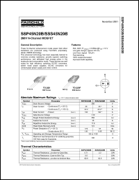 SSP45N20B datasheet: 200V, 35A N-channel MOSFET SSP45N20B