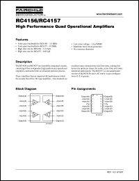 RC4156M datasheet: High performance quad operational amplifiers RC4156M
