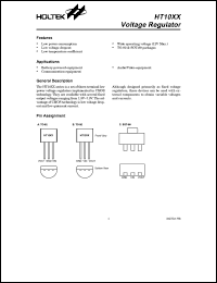 HT1050 datasheet: Voltage regulator, output 5.0V HT1050