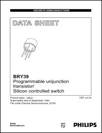 BRY39 datasheet: Programmable unijunction transistor/ silicon controlled switch for motor control,  oscillators and etc applications BRY39
