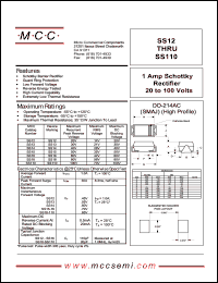 SS18 datasheet: 1.0A, 80V ultra fast recovery rectifier SS18