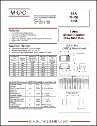 S8J datasheet: 8.0A, 600V ultra fast recovery rectifier S8J