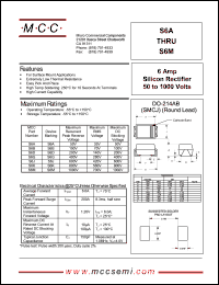 S6G datasheet: 6.0A, 400V ultra fast recovery rectifier S6G