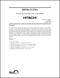 HD74LVC574A datasheet: Octal D-type Flip-Flops with noninverted 3-state outputs HD74LVC574A