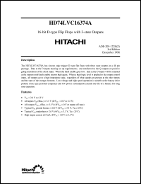 HD74LVC16374A datasheet: 16-bit D-type Flip-Flops with 3-state outputs HD74LVC16374A