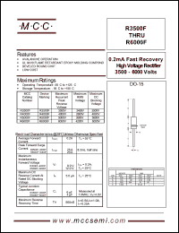 R6000F datasheet: 0.2A, 6000V ultra fast recovery rectifier R6000F