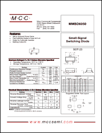 MMBD6050 datasheet: 200mA, 70V ultra fast recovery rectifier MMBD6050