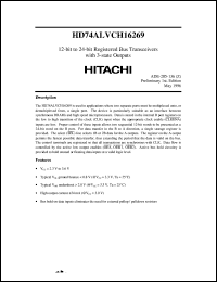 HD74ALVCH16269 datasheet: 12-bit to 24-bit Registerd Bus Transceiver with 3-state Outputs HD74ALVCH16269