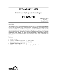 HD74ALVCH16374 datasheet: 16-bit Edge-Triggerd D-type Flip-Flop with 3-state Outputs HD74ALVCH16374