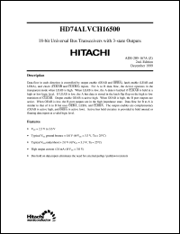 HD74ALVCH16500 datasheet: 18-bit Universal Bus Transceiver with 3-state Outputs HD74ALVCH16500