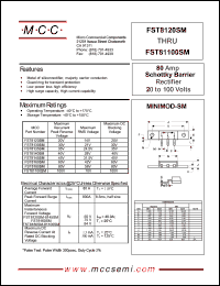 FST8160SM datasheet: 80A, 60V ultra fast recovery rectifier FST8160SM