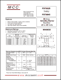 FST8030 datasheet: 80A, 30V ultra fast recovery rectifier FST8030