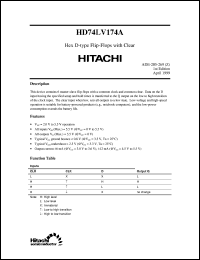 HD74LV174A datasheet: Hex D-type Flip-Flops with Clear HD74LV174A