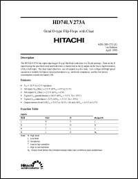 HD74LV273A datasheet: Octal D-type Edge-triggered Flip-Flops with Clear HD74LV273A