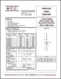 FR204GP datasheet: 2.0A, 400V ultra fast recovery rectifier FR204GP