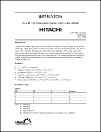 HD74LV573A datasheet: Octal Transparent Latches with 3-state output HD74LV573A