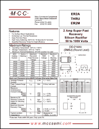 ER2G datasheet: 2.0A, 400V ultra fast recovery rectifier ER2G