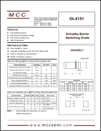 DL4151 datasheet: 75V ultra fast recovery rectifier DL4151