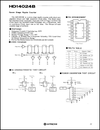 HD14024B datasheet: Seven Stage Ripple Counter HD14024B