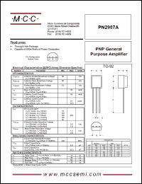 PN2907A datasheet: Vce=10V transistor PN2907A