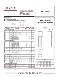 PN2222A datasheet: Vce=10V transistor PN2222A