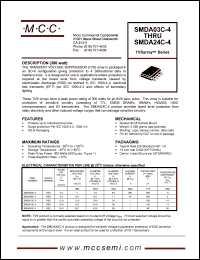 SMDA03C-4 datasheet: Ppk=300W, Vc=9.0V transient voltage suppressor SMDA03C-4