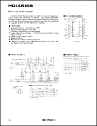 HD14516B datasheet: Binary Up/Down Counter HD14516B