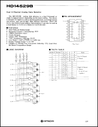 HD14529B datasheet: Dual 4-channel Analog Data Selector HD14529B