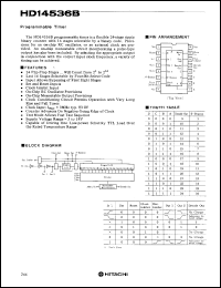 HD14536B datasheet: Programmable Timer HD14536B