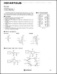 HD14572UB datasheet: Hex Gate (4-Inverter, 2-input NOR Gate, 2-input NAND Gates) HD14572UB