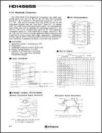 HD14585B datasheet: 4-bit Magnitude Comparator HD14585B